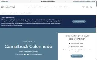 LensCrafters of Phoenix website