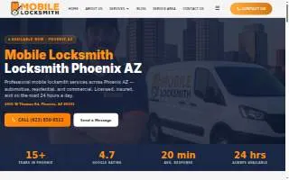 Mobile Locksmith of Phoenix website