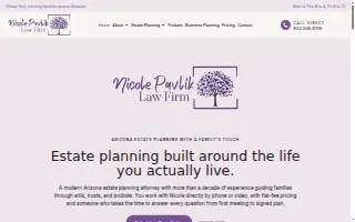 Nicole Pavlik Law Firm website