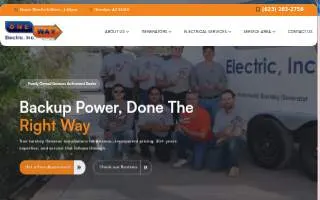 One Way Electric & Generator website