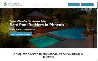 Phoenix Pool Patio & Landscape Design website