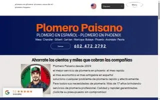 Plomero Paisano, Plomeros en Phoenix website