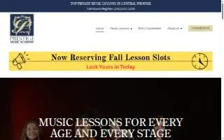 Prestige Music Academy website