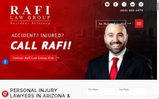 Rafi Law Group of Phoenix website