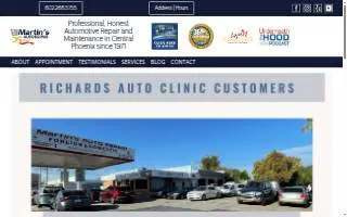 Richards Auto Clinic website