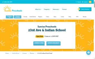 Sunrise Preschools of Phoenix website