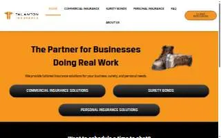 Talanton Insurance website