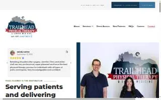 Trailhead Physical Therapy and Sports Medicine website