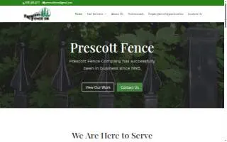 Prescott Fence Co website