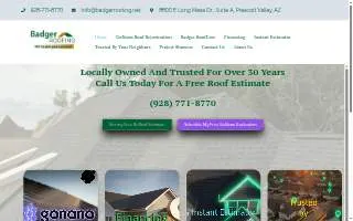 Badger Roofing website