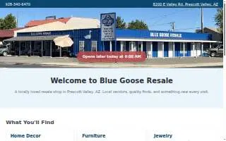 Blue Goose Resale website