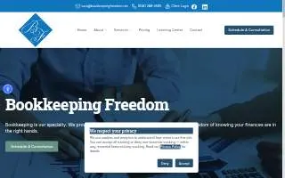 Bookkeeping Freedom website