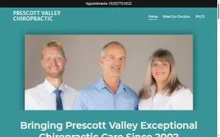 Prescott Valley Chiropractic website