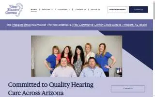 Webb Hearing Centers website