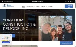 York Custom Construction website