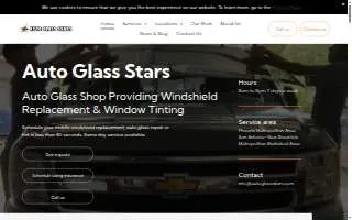 Auto Glass Stars website