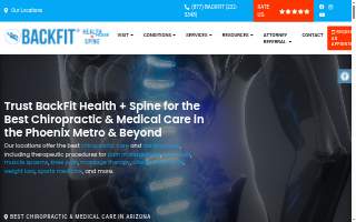 BackFit Health + Spine website