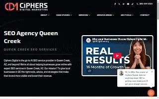 Ciphers Digital Marketing - Queen Creek website