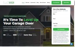 Level Up Garage Door of Queen Creek website