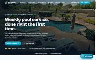 Pure Mission Pools website