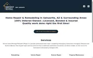 Heritage Repair & Remodel website