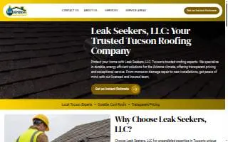 Leak Seekers Roofing, LLC website