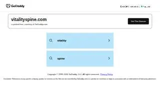 Vitality Spine & Sports Physical Therapy website