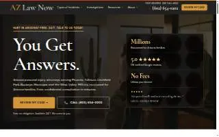 AZ Law Now Injury Attorneys of San Luis website