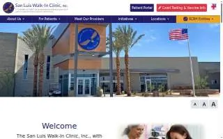 San Luis Walk-In Clinic website