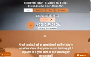 Valley Mobile Repairs - iPhone Repair website