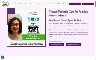 Agave Pediatrics of Scottsdale website