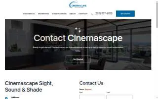 Cinemascape Sight, Sound & Shade website