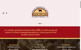 Black Cow Cafe website