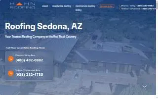 Hahn Roofing of Sedona website