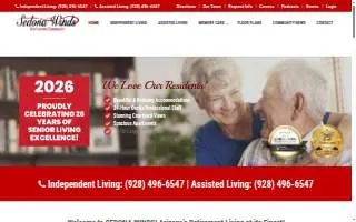 Sedona Winds Independent Living website