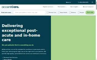 AccentCare Personal Care Services of Show Low website