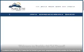Pueblo Del Sol Dental website