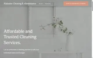 Alabaster Cleaning and Maintenance website