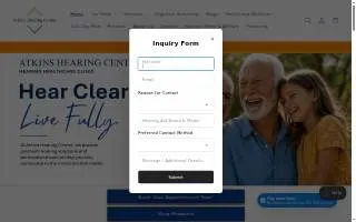 Atkins Hearing Center website