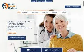 Centra Internal Medicine website