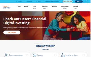 Desert Financial Credit Union - Sun City website