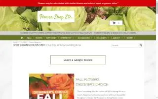 Flower Shop Etc. website