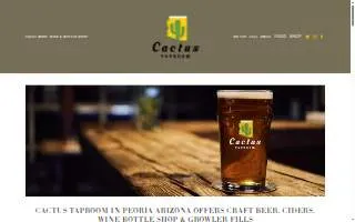 Cactus Taproom Craft Beer & Wine Bar - Bottle Shop of Sun City West website
