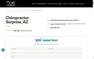 The Joint Chiropractic of Surprise website