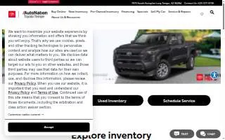 AutoNation Toyota Tempe website