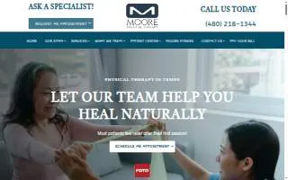 Moore Physical Therapy - Tempe website