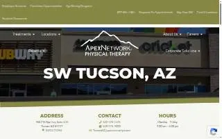 ApexNetwork Physical Therapy of Tucson website