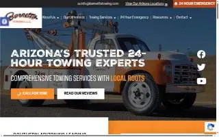Barnett's Towing of Tucson website