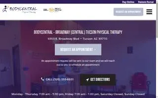Bodycentral Physical Therapy - Tucson website