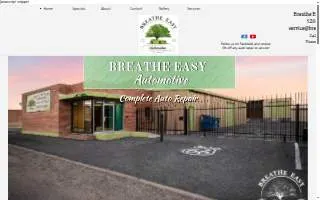 Breathe Easy Automotive website